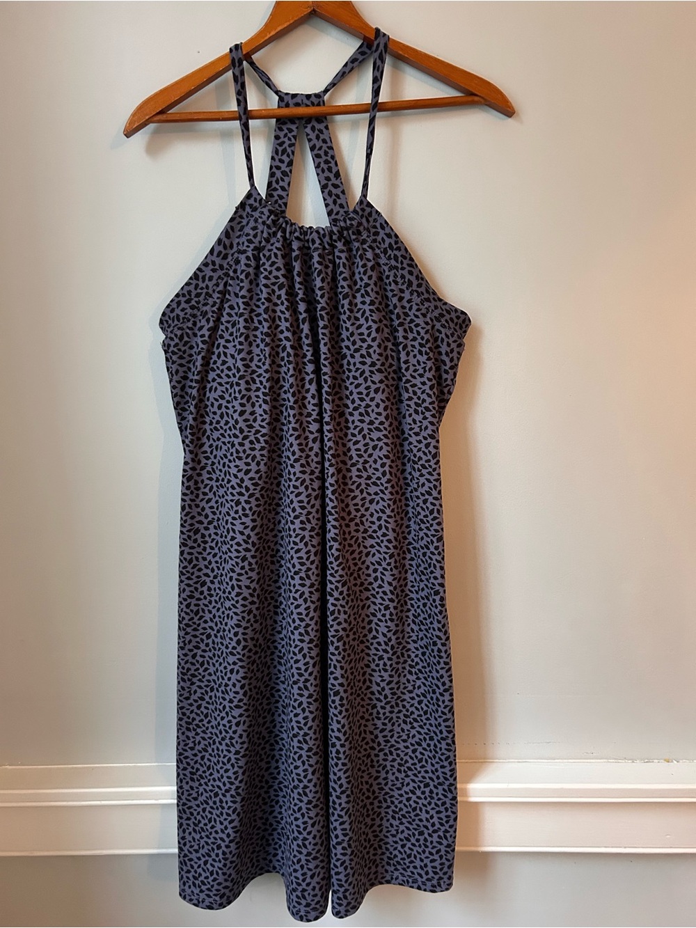 Eddie Bauer Harmony Sundress Women's LG Vintage Indigo Halter Athletic Outdoor